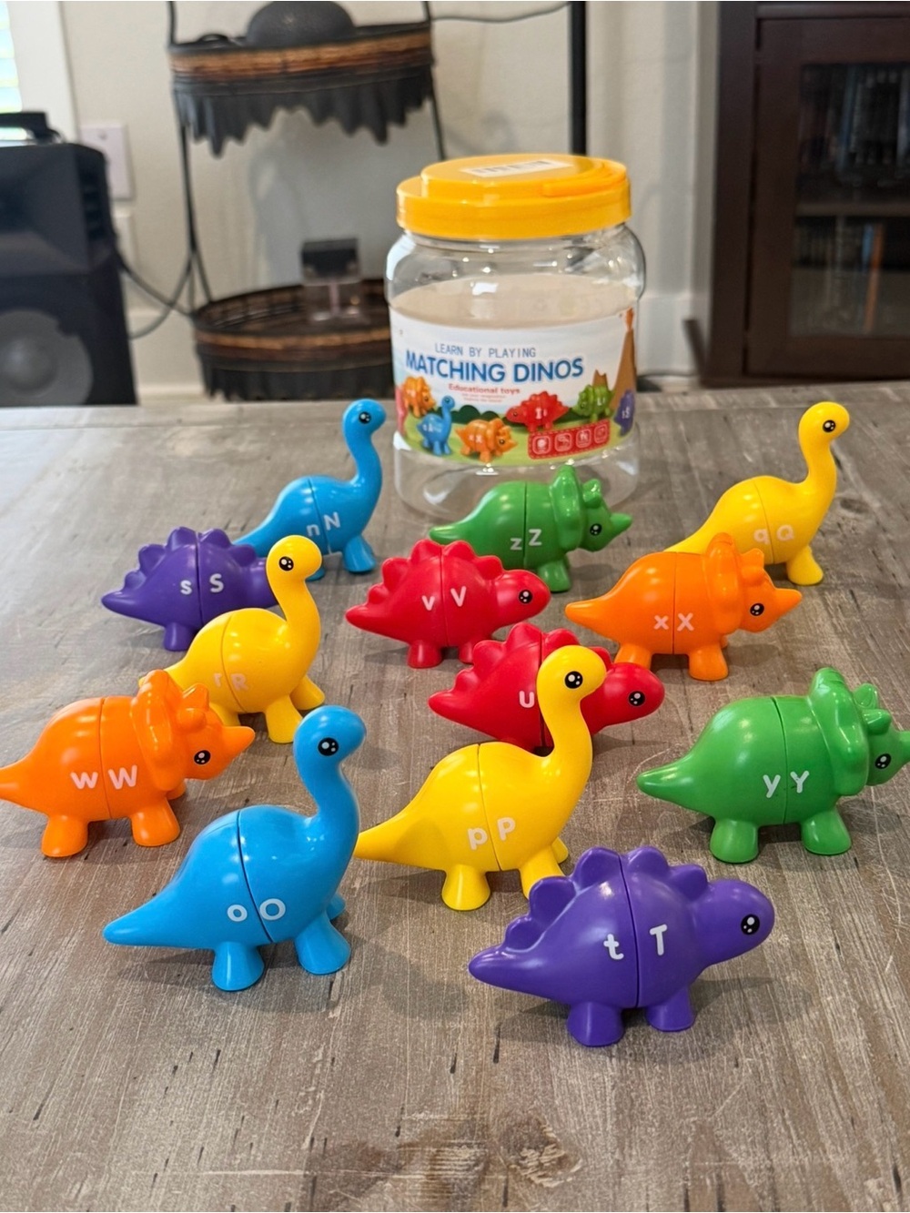 Dinosaur ABC Matching Game – Educational Learning Toy for Toddlers - Brand New